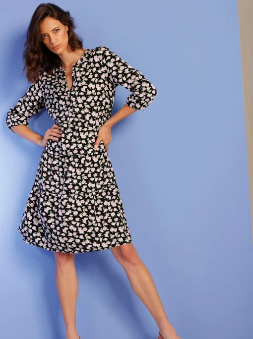 A-Linien-Kleid im brillanten Digitaldruck