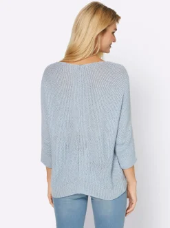 3/4 Arm-Pullover aus Bändchengarn