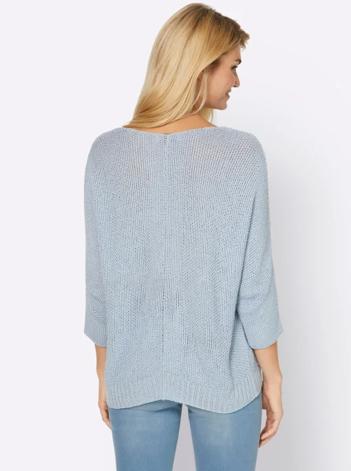 3/4 Arm-Pullover aus Bändchengarn