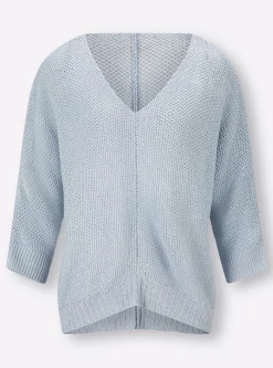 3/4 Arm-Pullover aus Bändchengarn