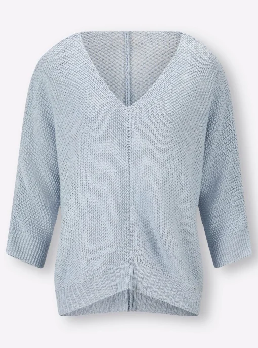 3/4 Arm-Pullover aus Bändchengarn