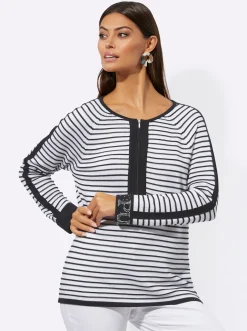 3/4 Arm-Pullover in 3D-Optik