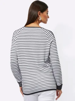 3/4 Arm-Pullover in 3D-Optik
