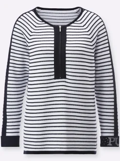 3/4 Arm-Pullover in 3D-Optik