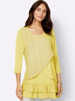 3/4-Arm-Shirt im Lagen-Look