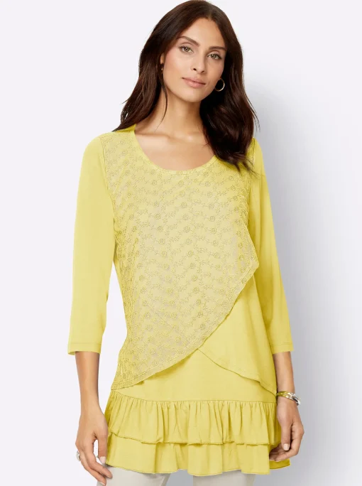 3/4-Arm-Shirt im Lagen-Look