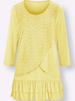 3/4-Arm-Shirt im Lagen-Look