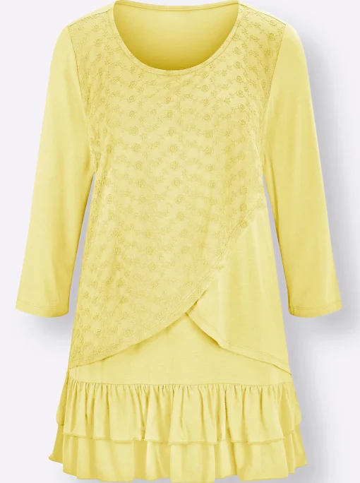 3/4-Arm-Shirt im Lagen-Look