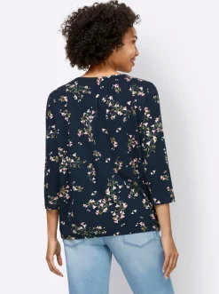 3/4-Arm-Shirt in Viskose-Qualität