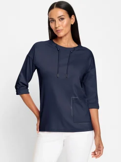 3/4-Arm-Shirt mit Bindeband