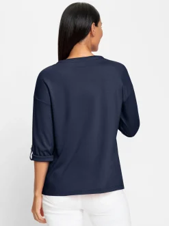 3/4-Arm-Shirt mit Bindeband
