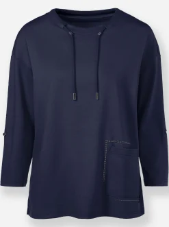 3/4-Arm-Shirt mit Bindeband