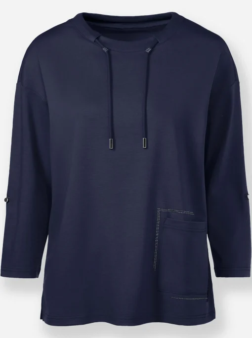 3/4-Arm-Shirt mit Bindeband