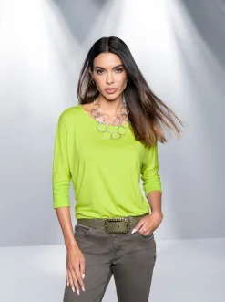 3/4-Arm-Shirt mit Fledermaus-Ärmeln