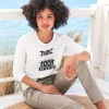 3/4-Arm-Shirt mit Glanz-Schrift