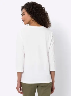 3/4-Arm-Shirt mit Glanz-Schrift