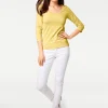 3/4-Arm-Shirt mit Herz-Ausschnitt