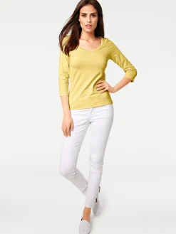 3/4-Arm-Shirt mit Herz-Ausschnitt