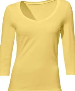 3/4-Arm-Shirt mit Herz-Ausschnitt
