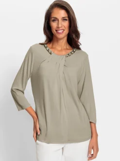 3/4-Arm-Shirt mit Kettenverzierung