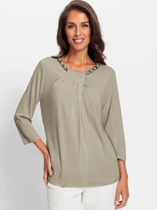 3/4-Arm-Shirt mit Kettenverzierung