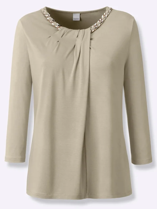 3/4-Arm-Shirt mit Kettenverzierung