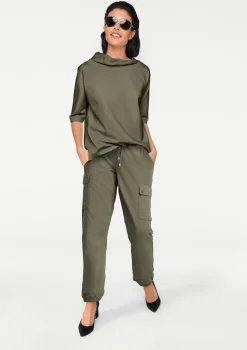 3/4-Arm-Shirt mit längerem Rücken