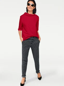 3/4-Arm-Shirt mit längerem Rücken