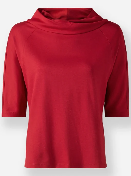 3/4-Arm-Shirt mit längerem Rücken