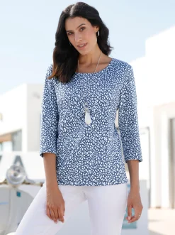 3/4-Arm-Shirt mit Minimal-Druck