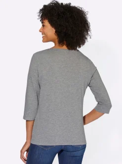 3/4-Arm-Shirt mit Segelboot-Motiv