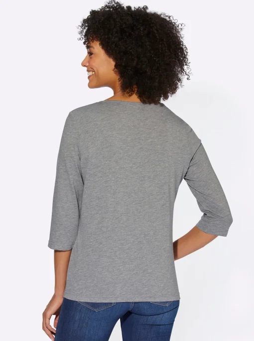 3/4-Arm-Shirt mit Segelboot-Motiv