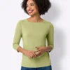 3/4-Arm-Shirt mit U-Boot-Ausschnitt