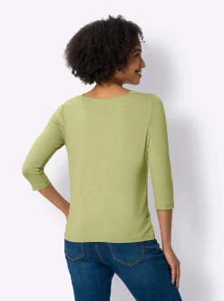 3/4-Arm-Shirt mit U-Boot-Ausschnitt