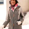 Übergangsjacke im Mix aus Fleece und Stepp