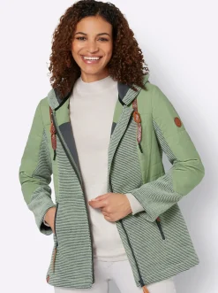 Übergangsjacke im Mix aus Fleece und Stepp