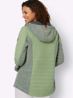 Übergangsjacke im Mix aus Fleece und Stepp