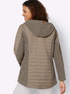 Übergangsjacke im Mix aus Fleece und Stepp