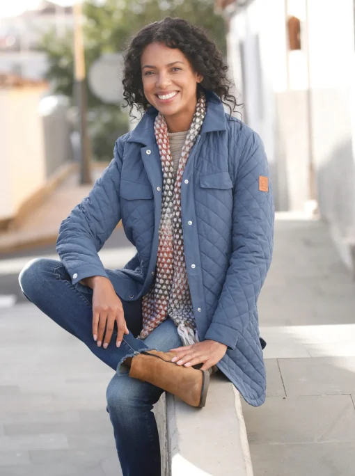 Übergangsjacke mit Druckknopfleiste