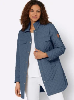 Übergangsjacke mit Druckknopfleiste