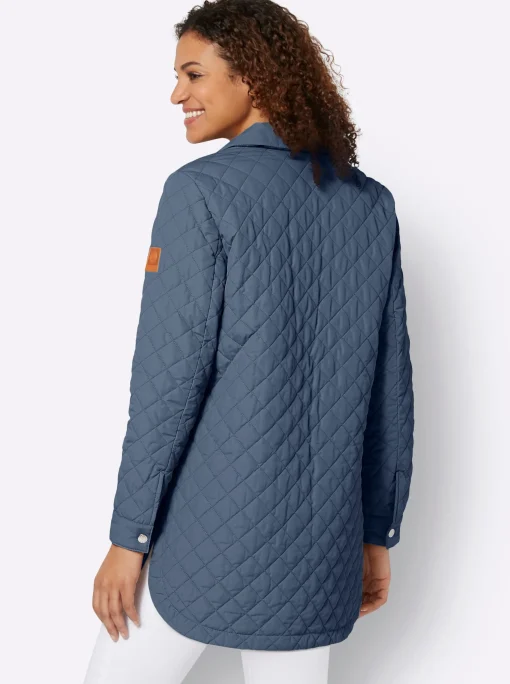 Übergangsjacke mit Druckknopfleiste