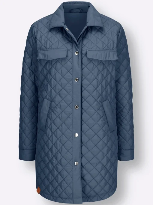 Übergangsjacke mit Druckknopfleiste