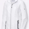 Übergangsjacke mit kontrastfarbigen Ziernähten