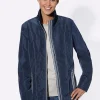 Übergangsjacke mit kontrastfarbigen Ziernähten