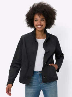 Übergangsjacke mit Smok-Abschlüssen