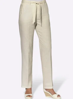 Bügelfaltenhose mit abnehmbarem Bindegürtel