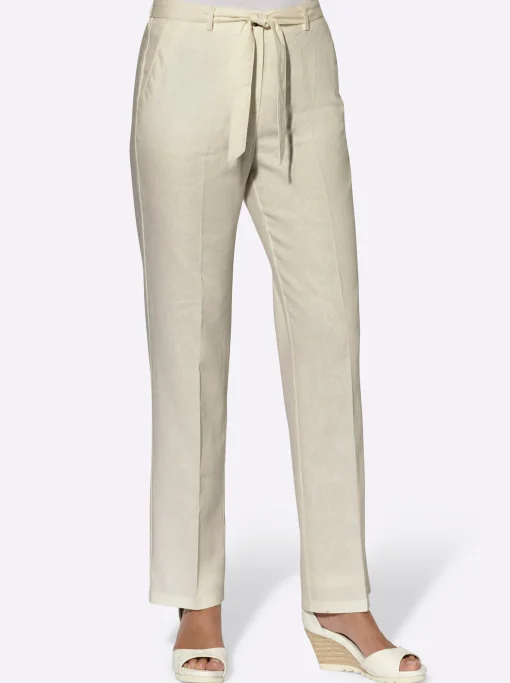 Bügelfaltenhose mit abnehmbarem Bindegürtel