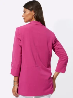 Blazer mit gestreiftem Futter
