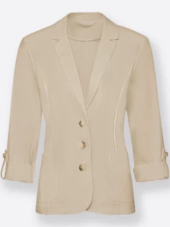 Blazer mit Knöpfen in Horn-Optik