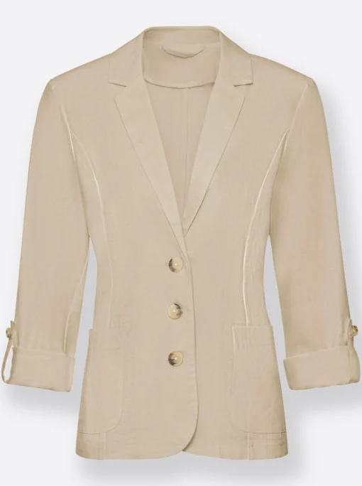 Blazer mit Knöpfen in Horn-Optik